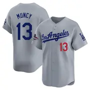 Men's #13 Max Muncy Los Angeles Dodgers Gray Limited Away World