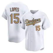 Men's #15 Davey Lopes Los Angeles Dodgers Gold Limited White 2025