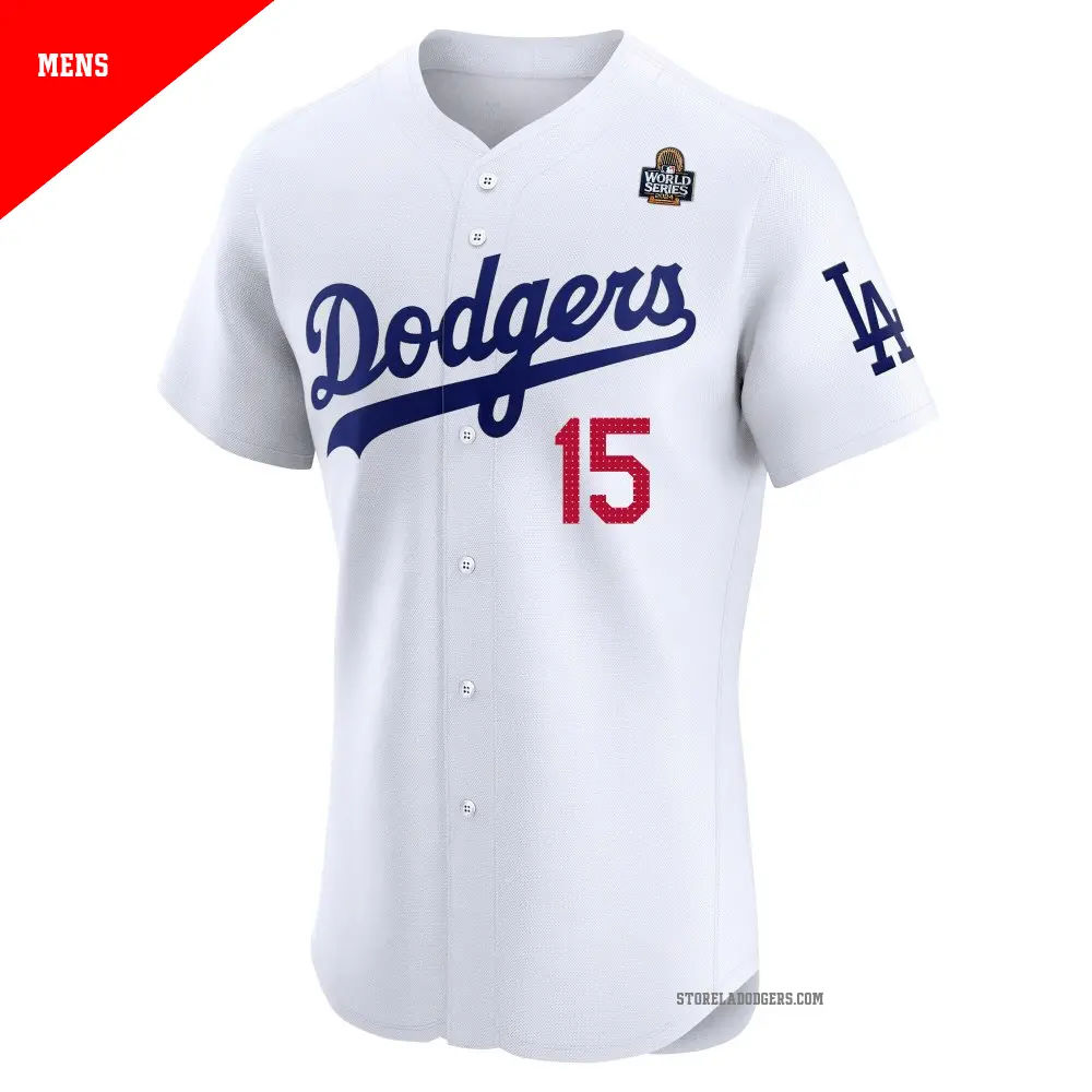Men's #15 Davey Lopes Los Angeles Dodgers White Elite Home 2024