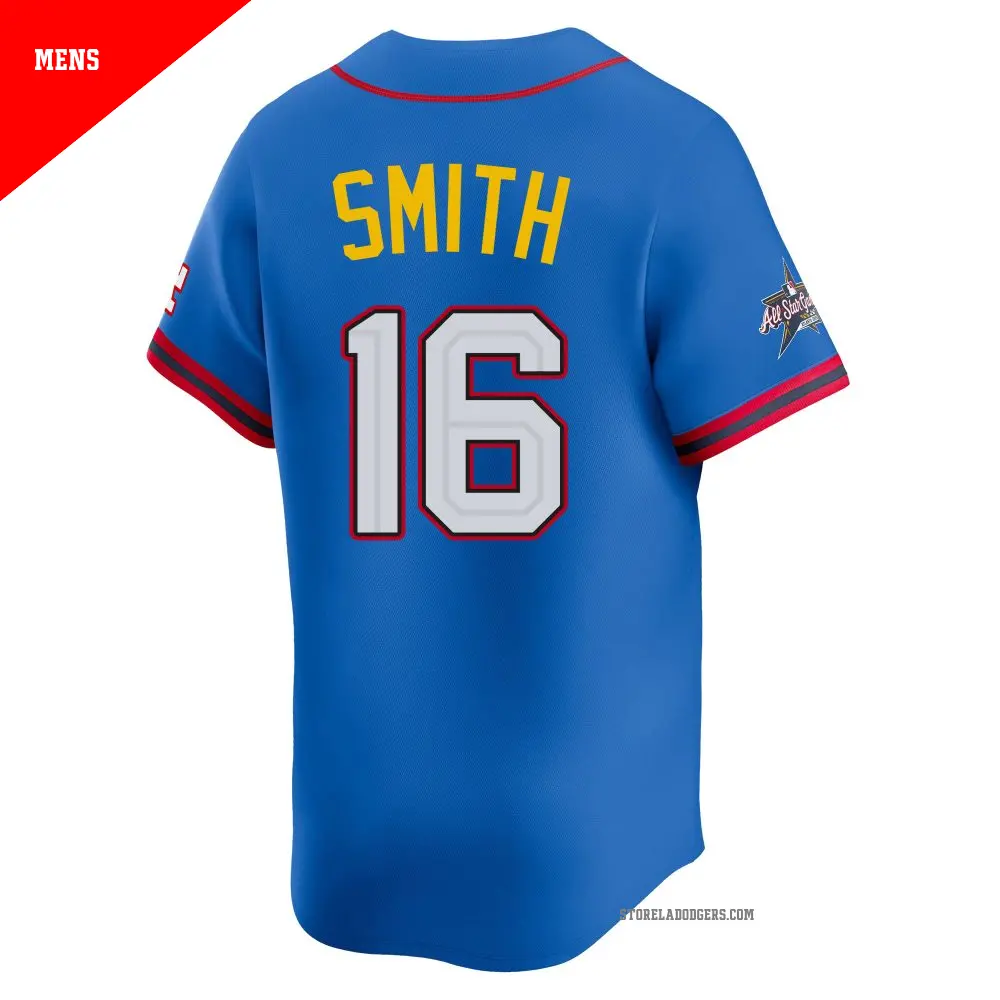 ロサンゼルス・ドジャース ユニフォーム Smith 16 Men's #16 Will Smith Los Angeles Dodgers Blue Limited