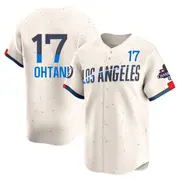 Men's #17 Shohei Ohtani Los Angeles Dodgers Cream Limited 2024