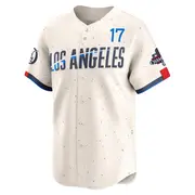 Men's #17 Shohei Ohtani Los Angeles Dodgers Cream Limited 2024