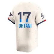 Men's #17 Shohei Ohtani Los Angeles Dodgers Cream Limited 2024