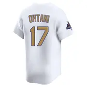 Men's #17 Shohei Ohtani Los Angeles Dodgers Gold Limited White