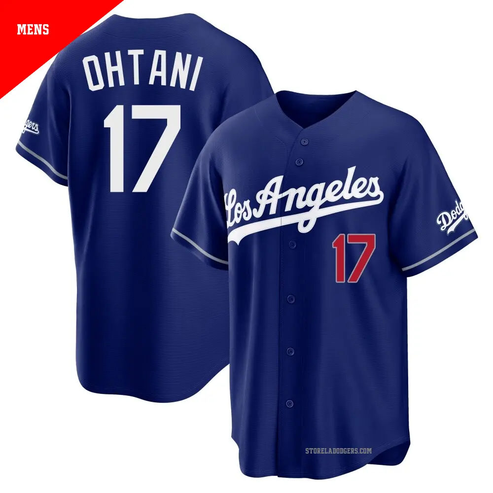 2枚セットDodgers ユニフォーム Ohtani 17番　大谷　S&M Men's #17 Shohei Ohtani Los Angeles Dodgers Royal Limited