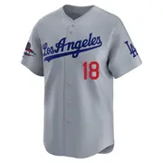 Men's #18 Yoshinobu Yamamoto Los Angeles Dodgers Gray Limited Away