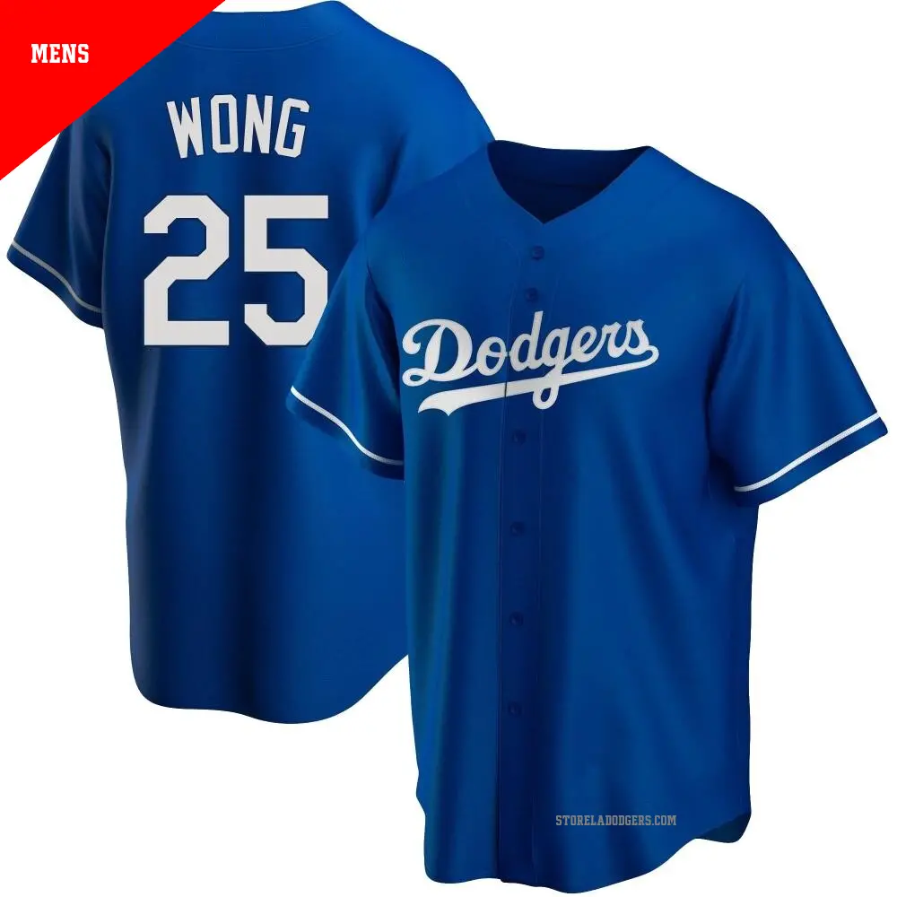 Men's ＃25 Kolten Wong Los Angeles Dodgers Royal Replica Alternate Jersey