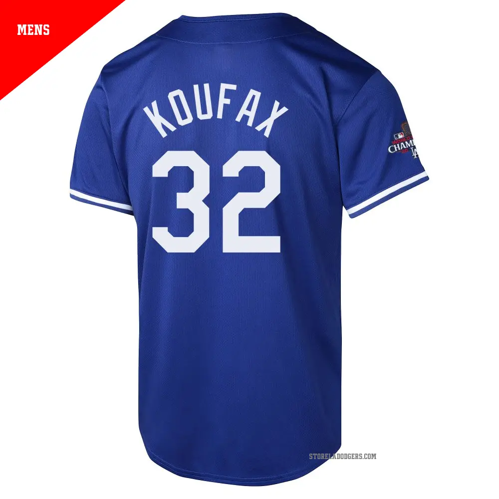 ロサンゼルス・ドジャース Koufax 32 XL ユニフォーム Men's #32 Sandy Koufax Los Angeles Dodgers Royal Limited
