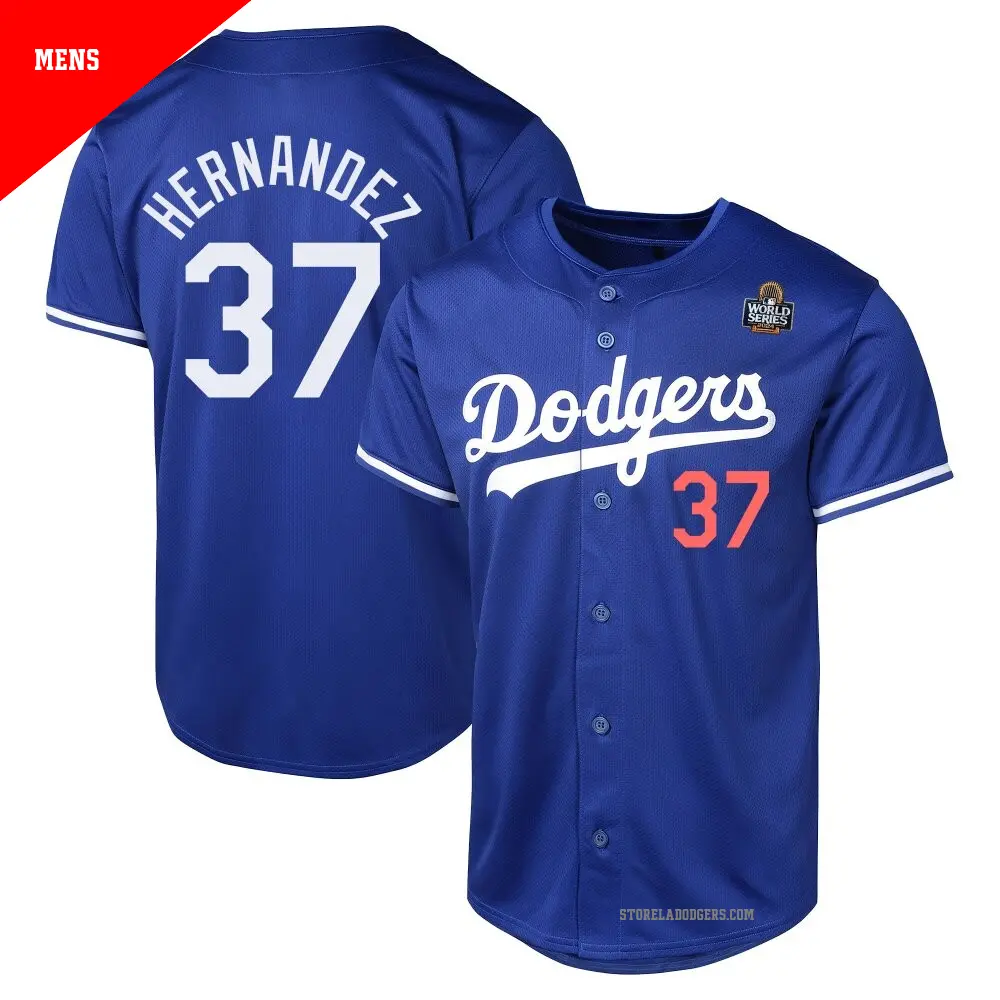 Men's #37 Teoscar Hernandez Los Angeles Dodgers Royal