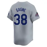 Men's #38 Eric Gagne Los Angeles Dodgers Gray Limited Away World