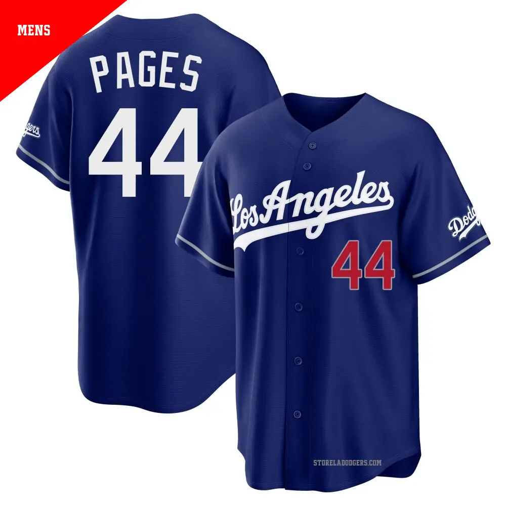 Men's #44 Andy Pages Los Angeles Dodgers Gray Limited Away World