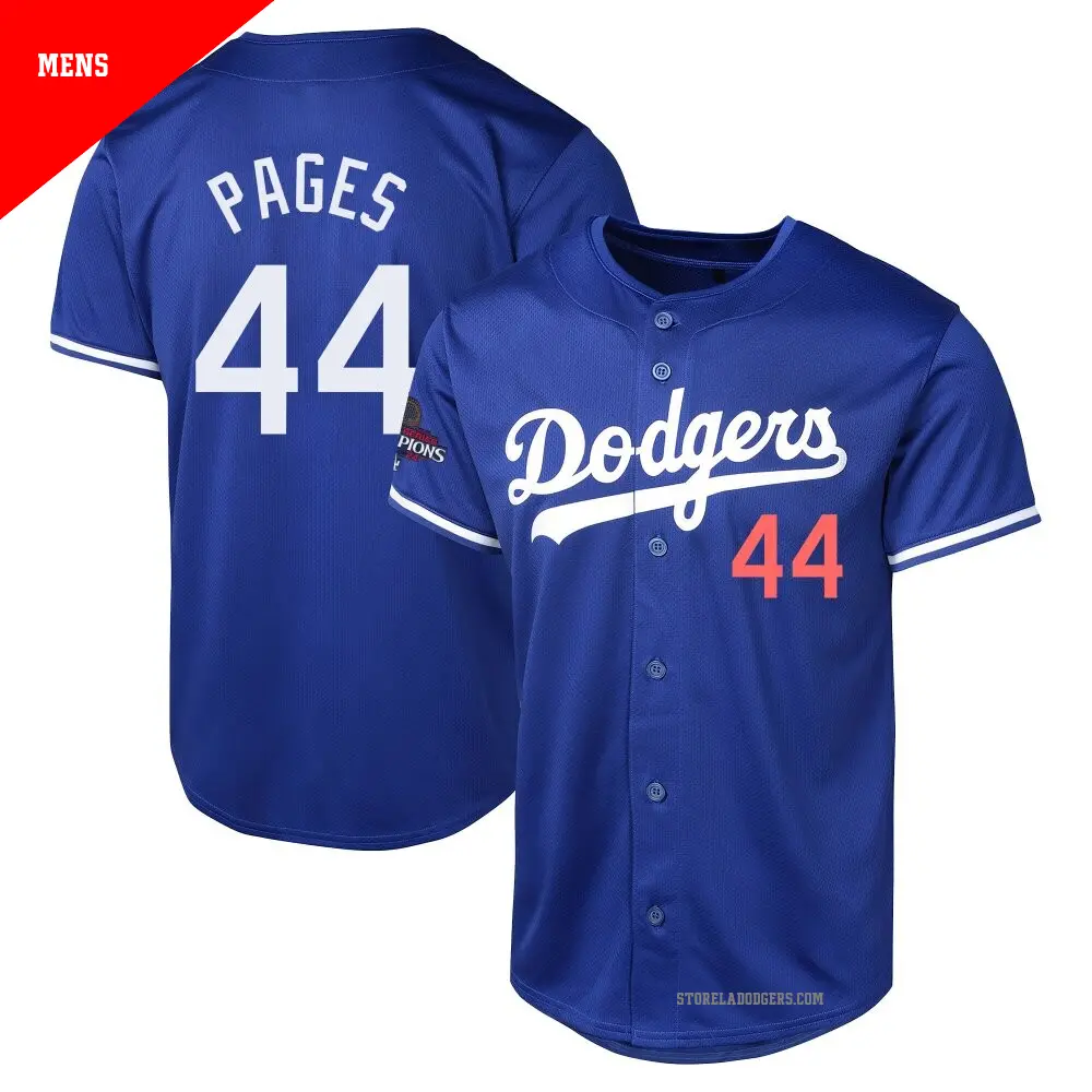 Men's ＃44 Andy Pages Los Angeles Dodgers Royal Limited Alternate World Series Champions Jersey