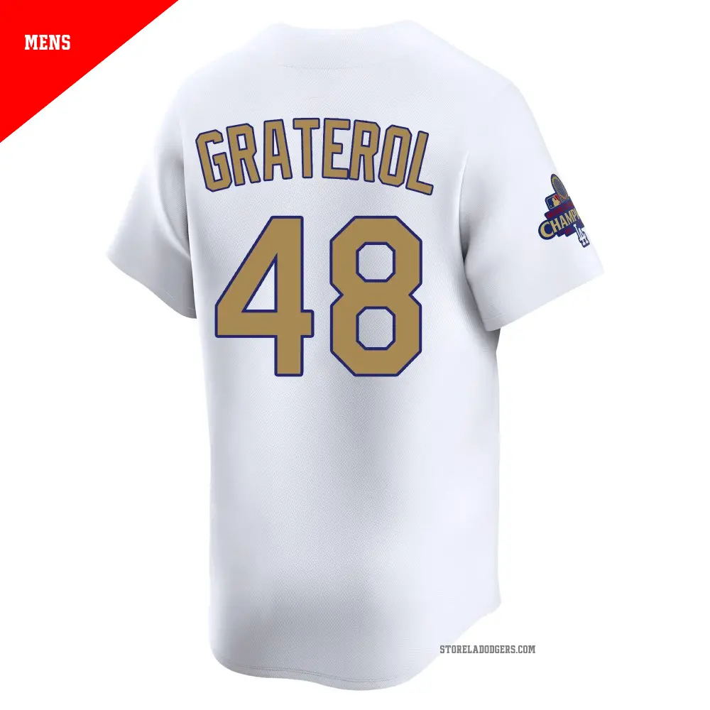 Men's #48 Brusdar Graterol Los Angeles Dodgers Gold Limited
