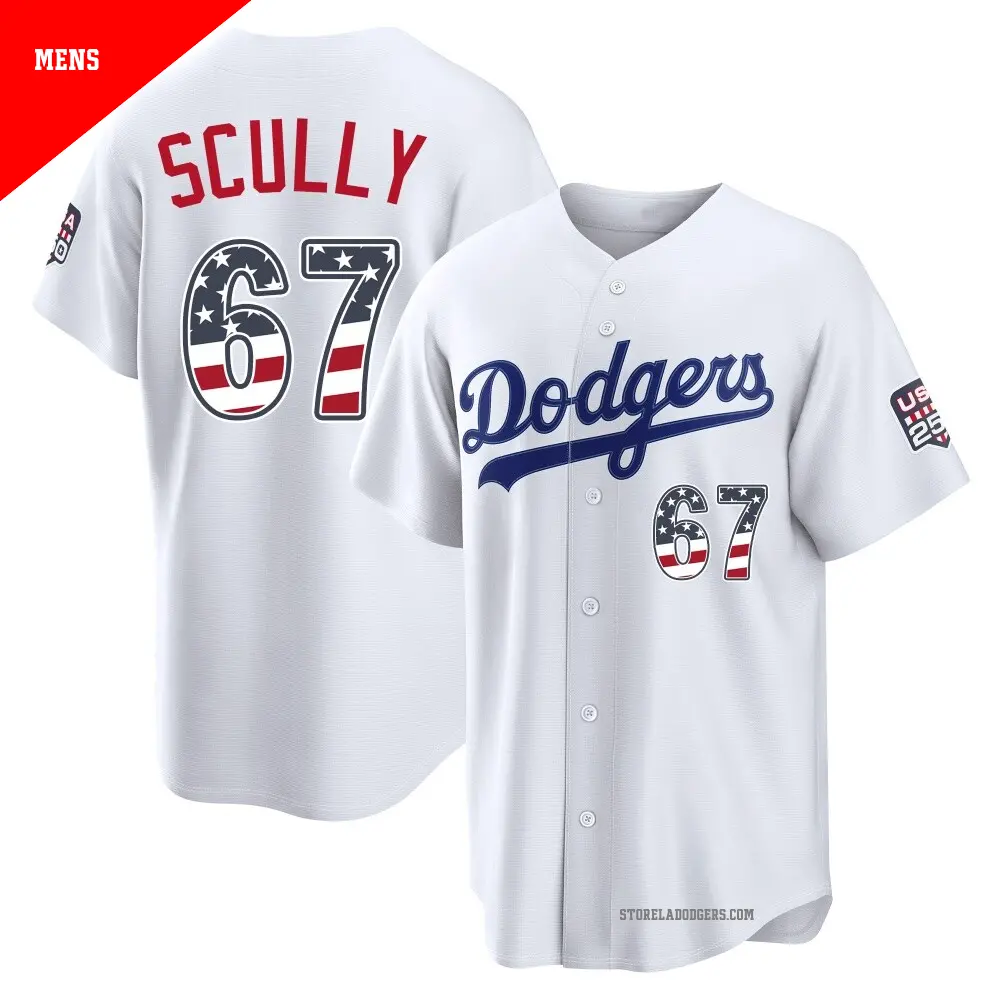Vin Scully Jersey, Dodgers Vin Scully Home, Away, City Connect