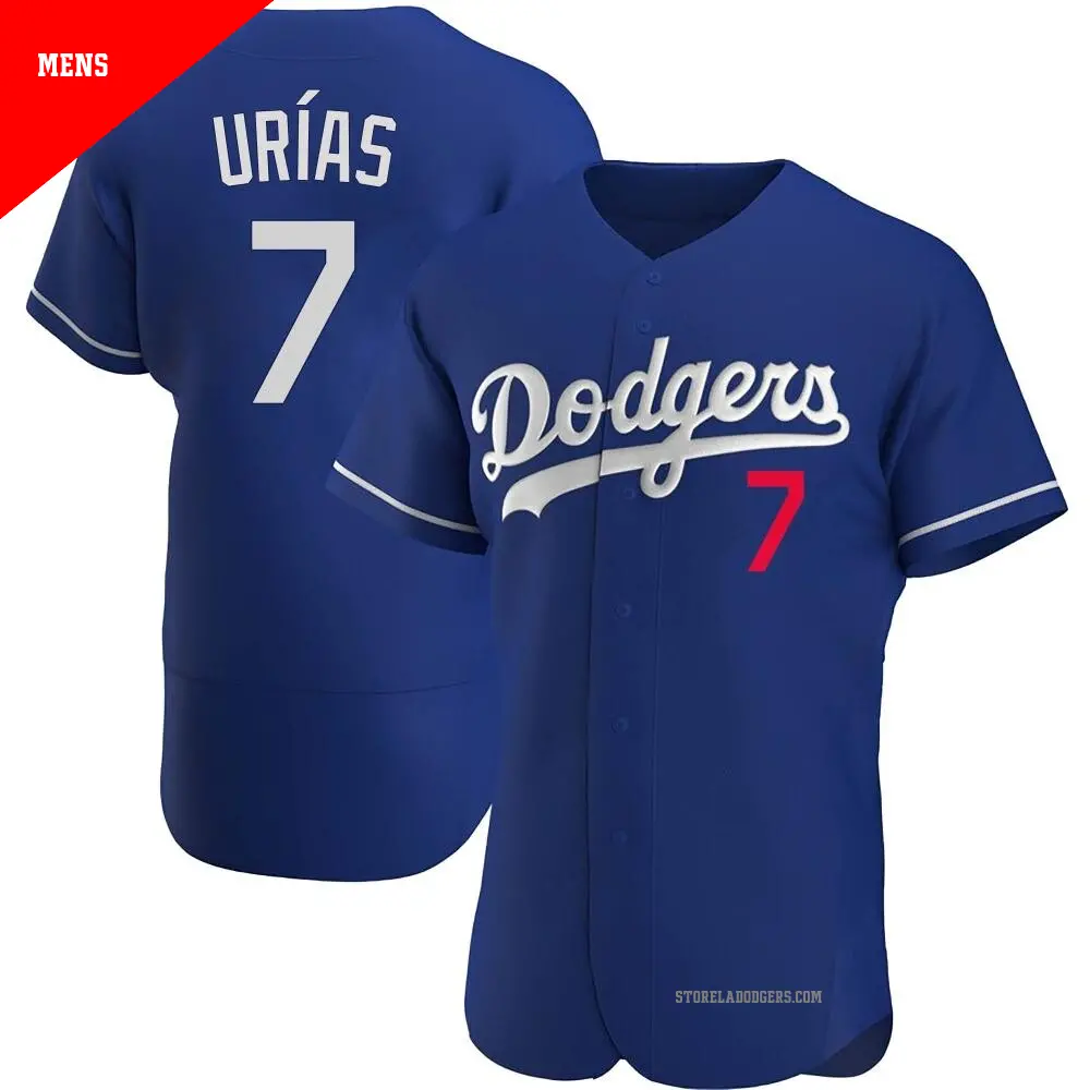 Men's ＃7 Julio Urias Los Angeles Dodgers Royal Authentic Alternate Jersey