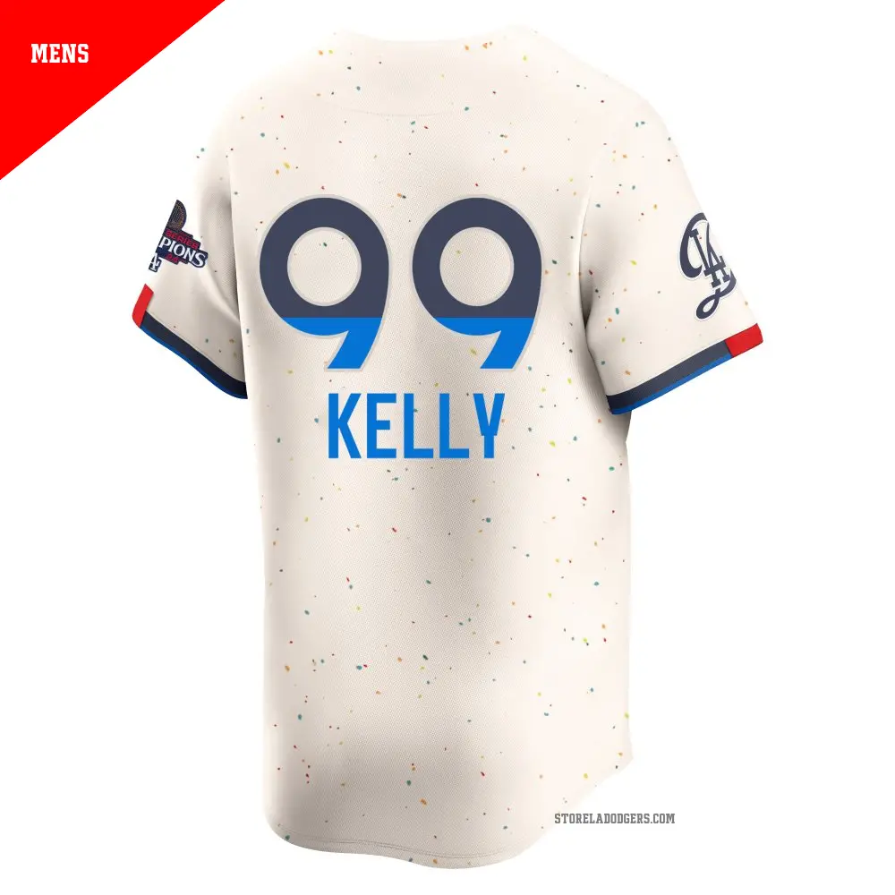 Men's #99 Joe Kelly Los Angeles Dodgers Cream Limited 2024