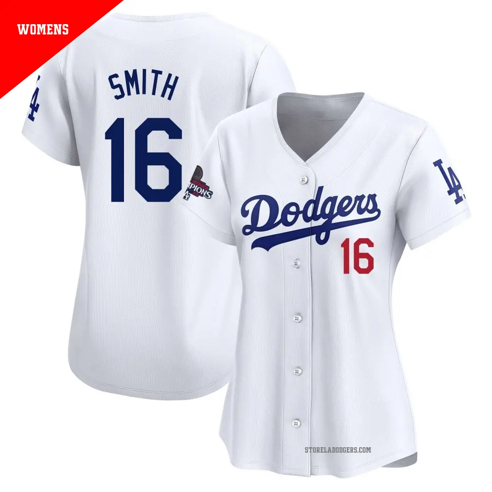 Women's #16 Will Smith Los Angeles Dodgers Gold Limited