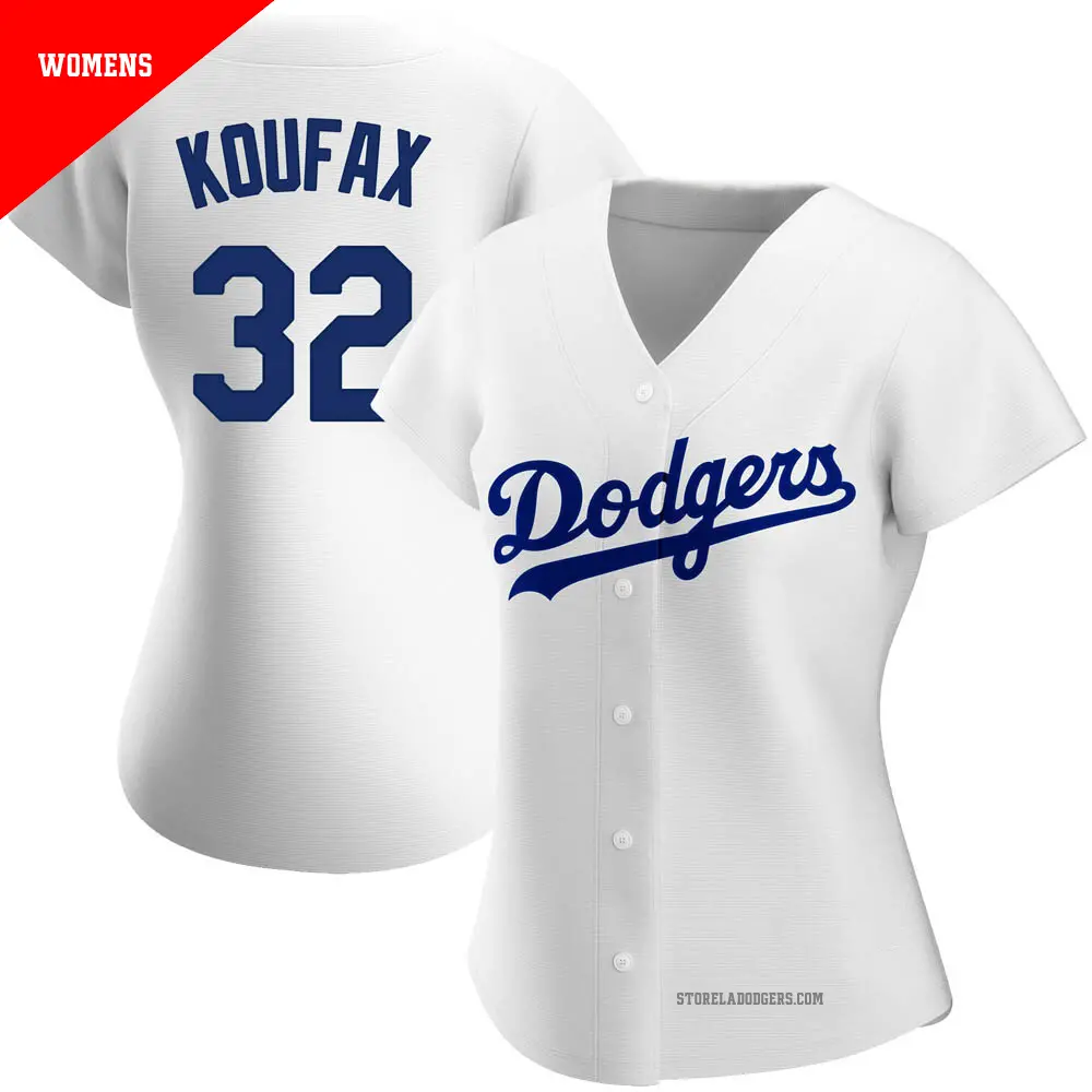 Men's #32 Sandy Koufax Los Angeles Dodgers Gold Elite White