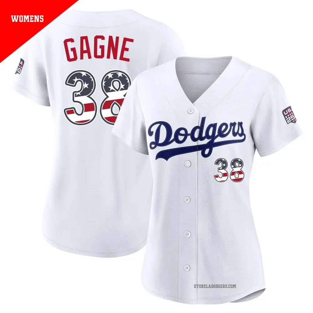 Men's #38 Eric Gagne Los Angeles Dodgers Gray Limited Away World