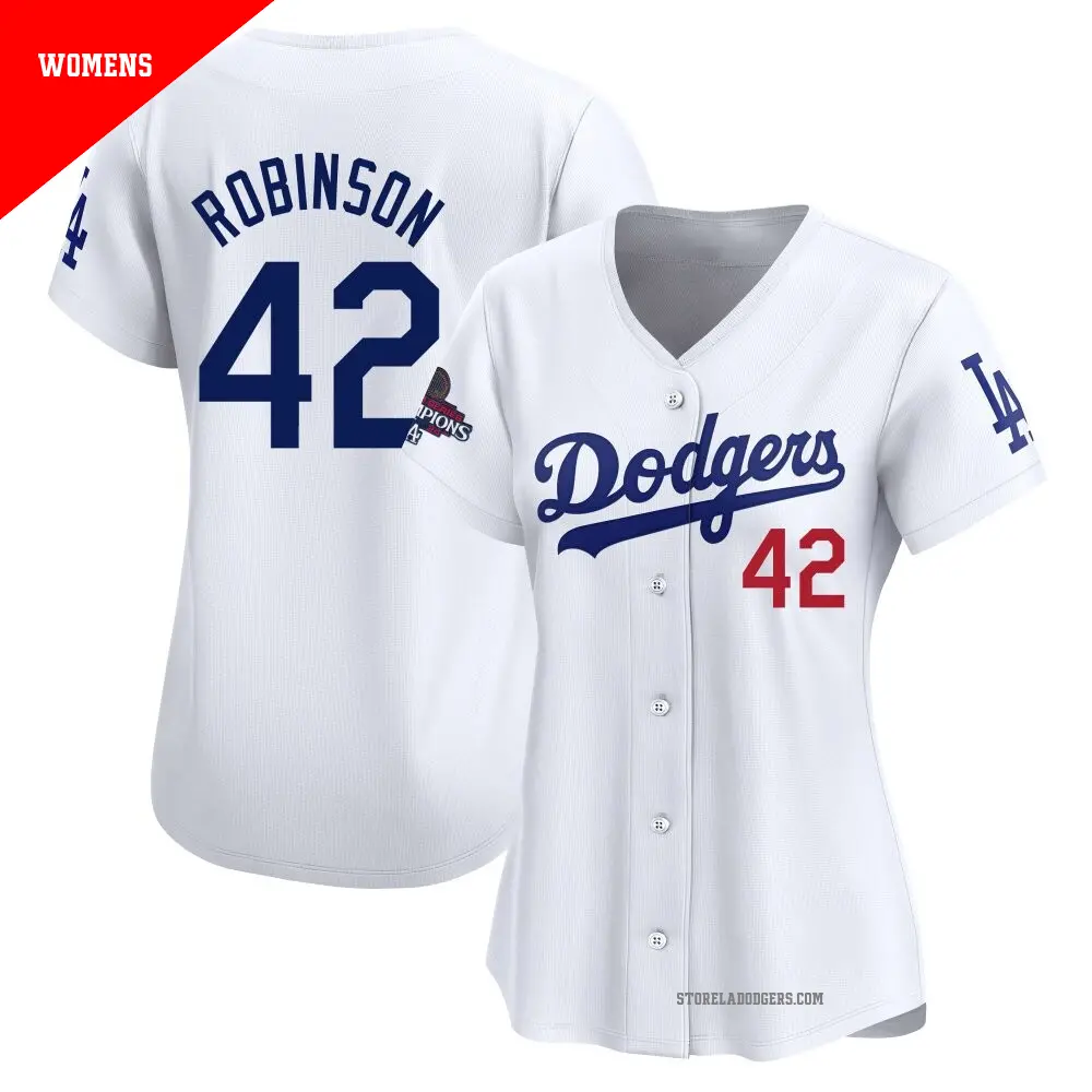 Men's #42 Jackie Robinson Los Angeles Dodgers Cream Limited