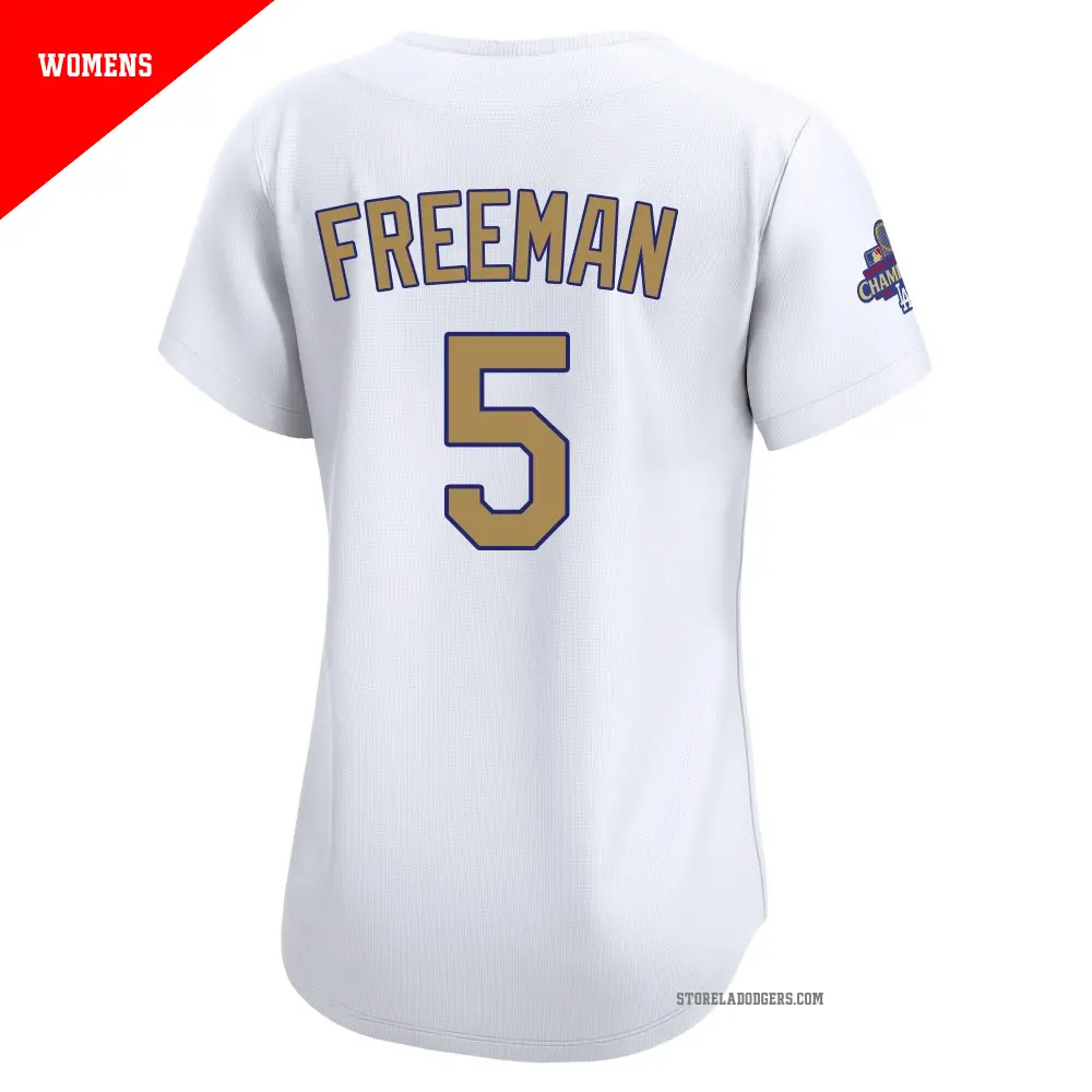 Youth #5 Freddie Freeman Los Angeles Dodgers Cream Limited