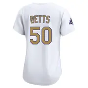 Women's #50 Mookie Betts Los Angeles Dodgers Gold Limited
