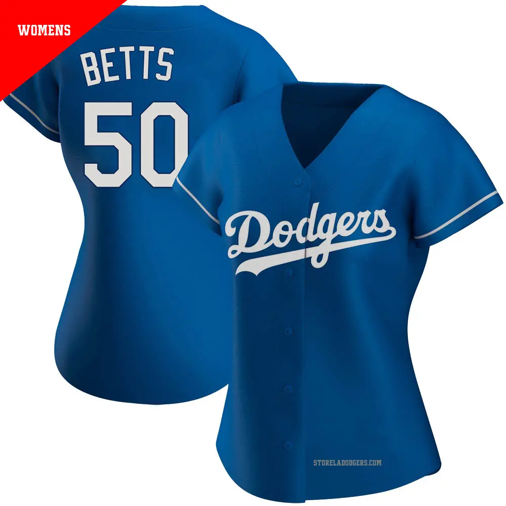 Men's #50 Mookie Betts Los Angeles Dodgers White Replica