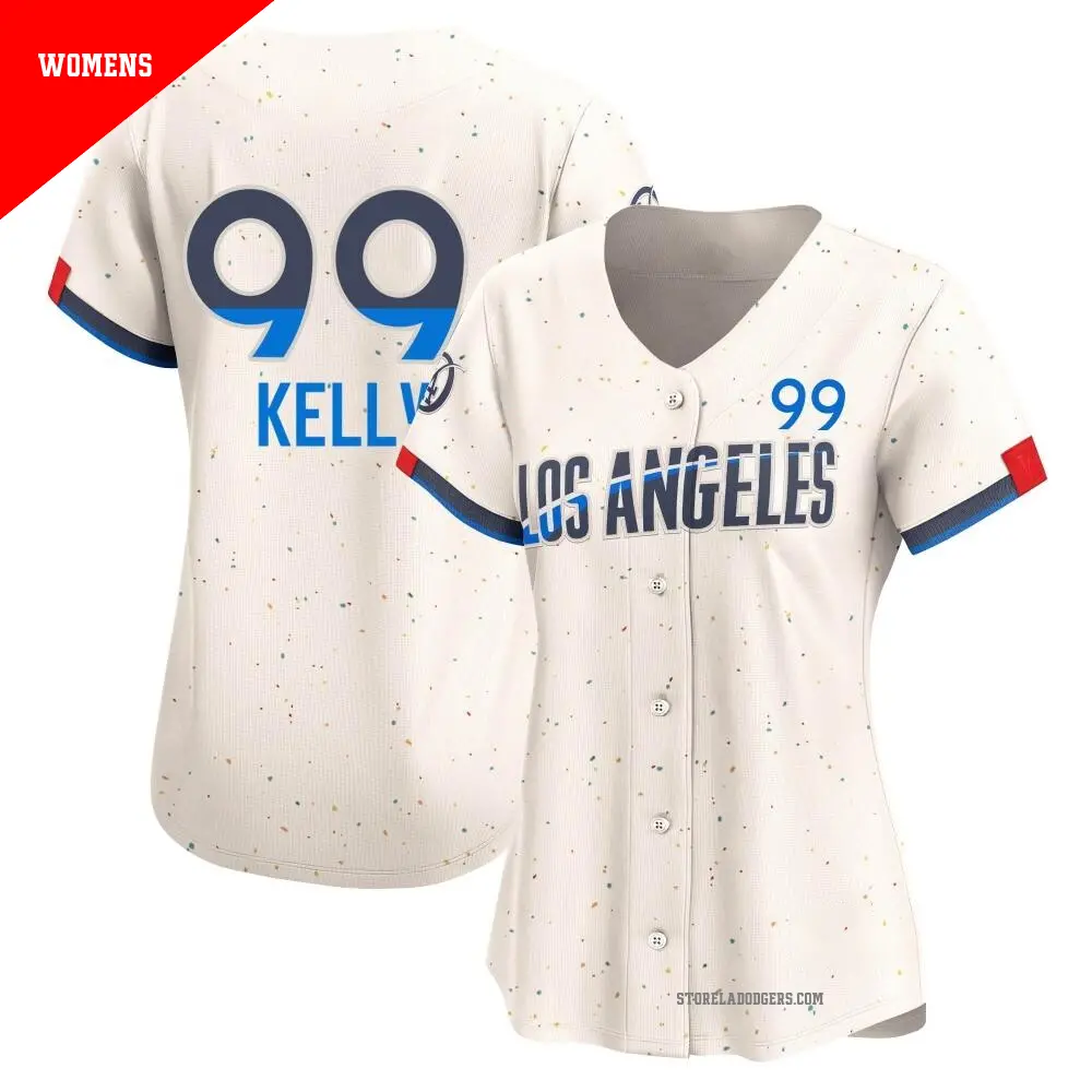 Women's ＃99 Joe Kelly Los Angeles Dodgers Cream Limited 2024 City Connect Jersey