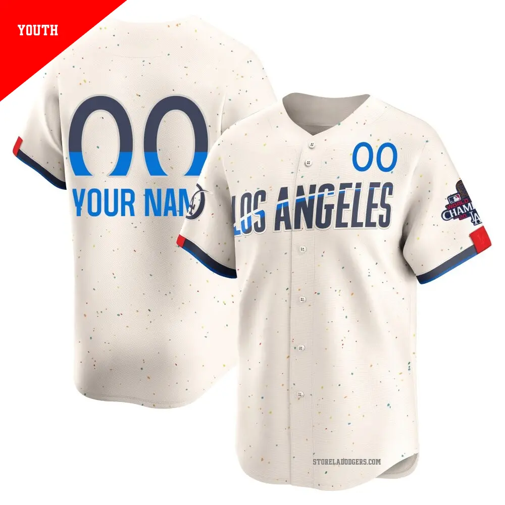Women's #00 Custom Los Angeles Dodgers Cream Limited 2024