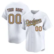 Youth #00 Custom Los Angeles Dodgers Gold Limited White 2025