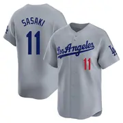 Youth #11 Roki Sasaki Los Angeles Dodgers Gray Limited Away