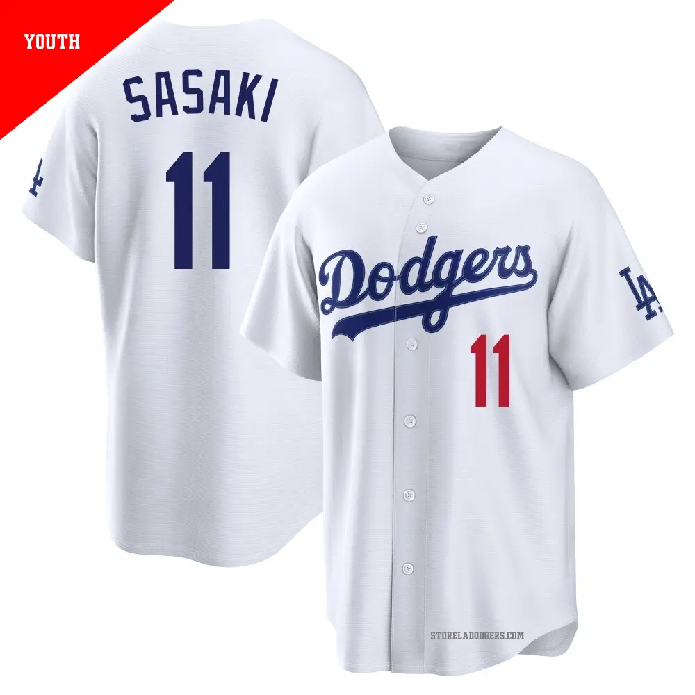 Youth #11 Roki Sasaki Los Angeles Dodgers Gray Limited Away Jersey