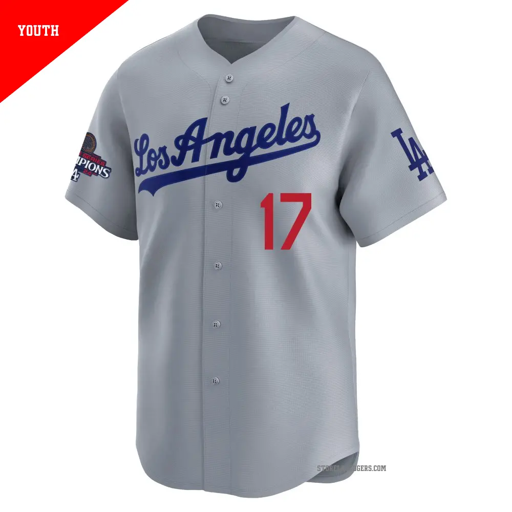 【超特価】 Youth Limited Gray Dodgers Angeles Los Ohtani Shohei #17 応援グッズ