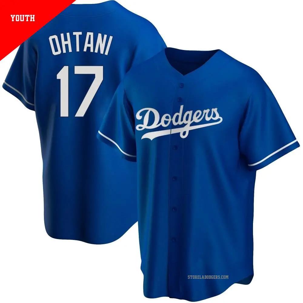 Youth #17 Shohei Ohtani Los Angeles Dodgers Gray Limited