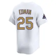 Dodgers #25 EDMANユニフォーム Men's #25 Tommy Edman Los Angeles Dodgers Gray Elite Road