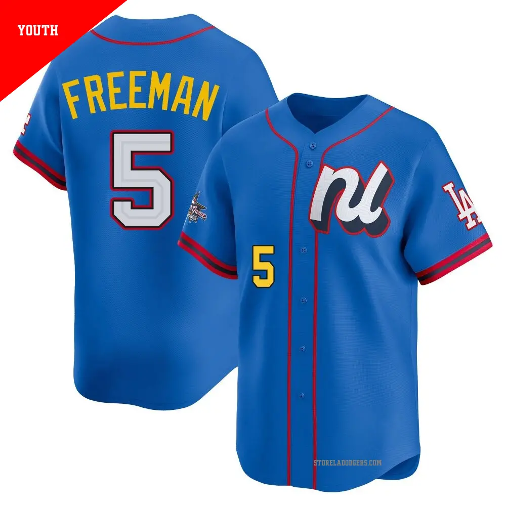Youth ＃5 Freddie Freeman Los Angeles Dodgers Blue Limited National League 2025 All-Star Edition Jersey