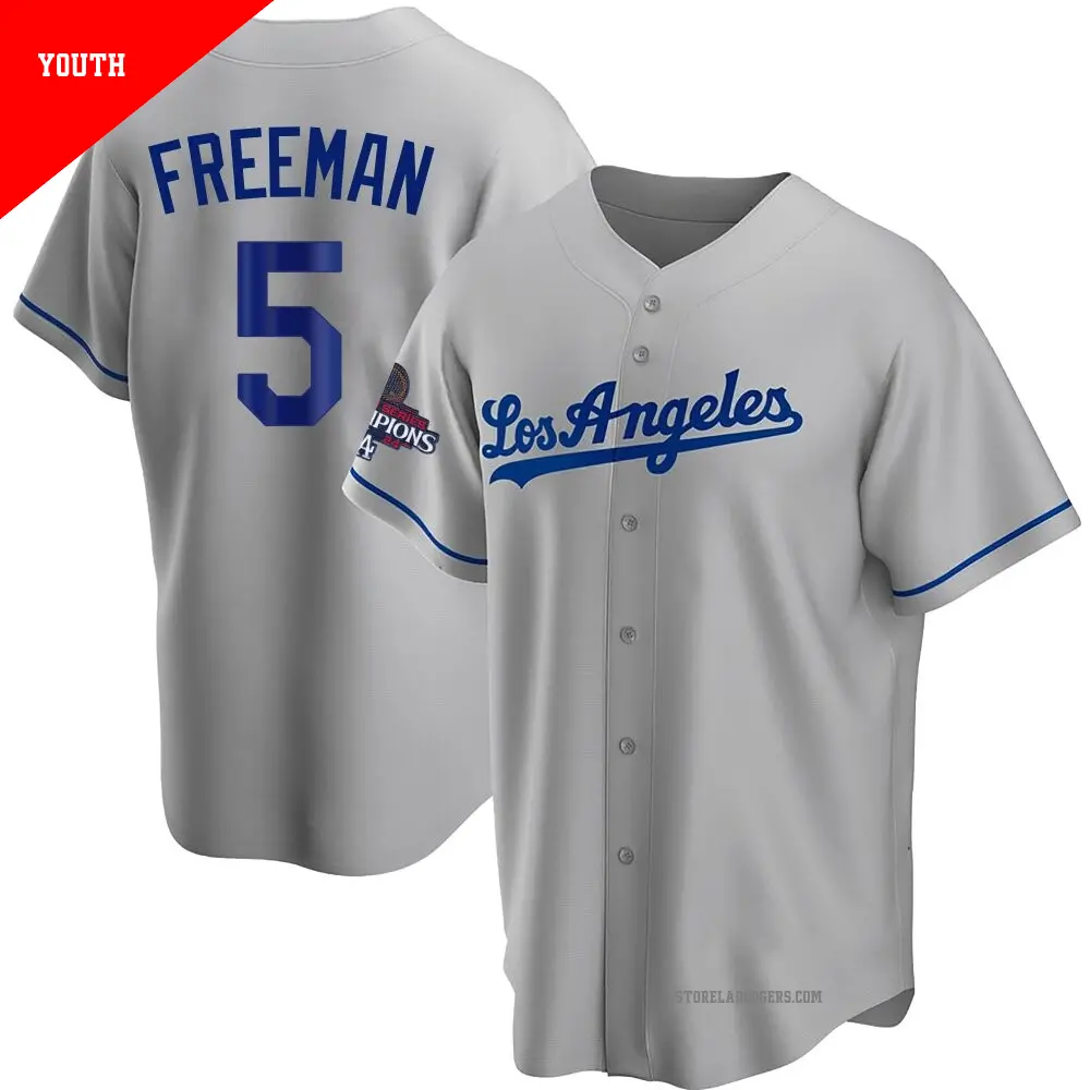 Youth #5 Freddie Freeman Los Angeles Dodgers Cream Limited