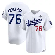 Youth #76 Alex Freeland Los Angeles Dodgers White Limited Home
